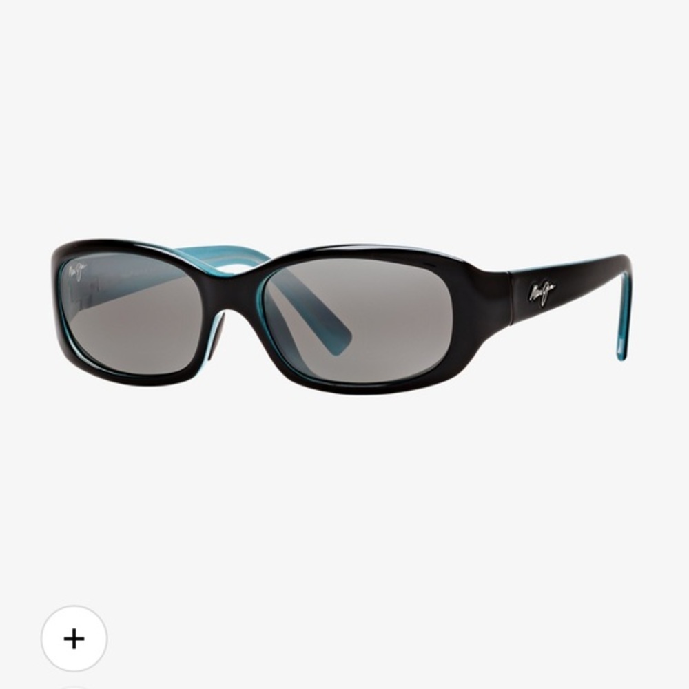 Maui Jim Punchbowl Black Frame Sunglasses with Teal Accents